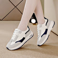 plus size women's shoes new arrival leather sneakers women's k-styleeasiest for matchflatscasual soft bottom running dad shoes