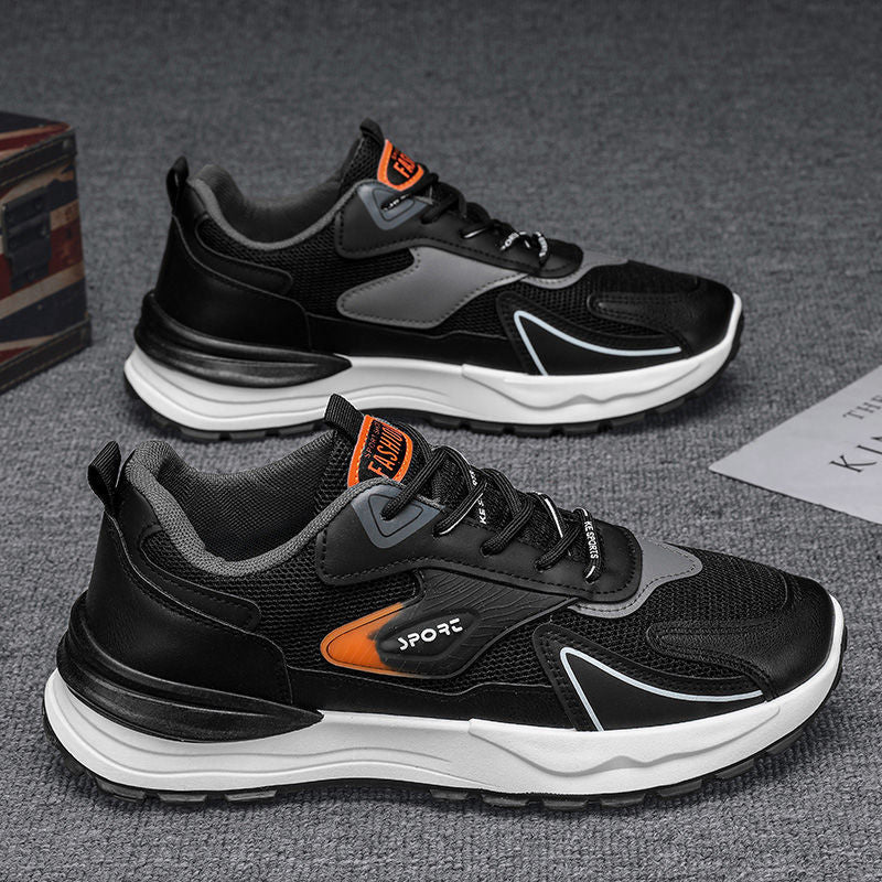 Men's athletic shoes, new spring/summer collection, breathable mesh sneakers, men's casual shoes, non-slip soft sole running shoes, chunky dad shoes for men