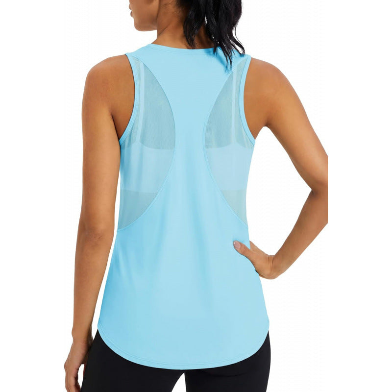 Amazon european style casual versatile women's sports tank top -  designer sleeveless top