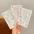 Happy birthday rhinestone letter stickers - high-value gift wrapping decoration for girls, thoughtful diy sparkling diamond stickers