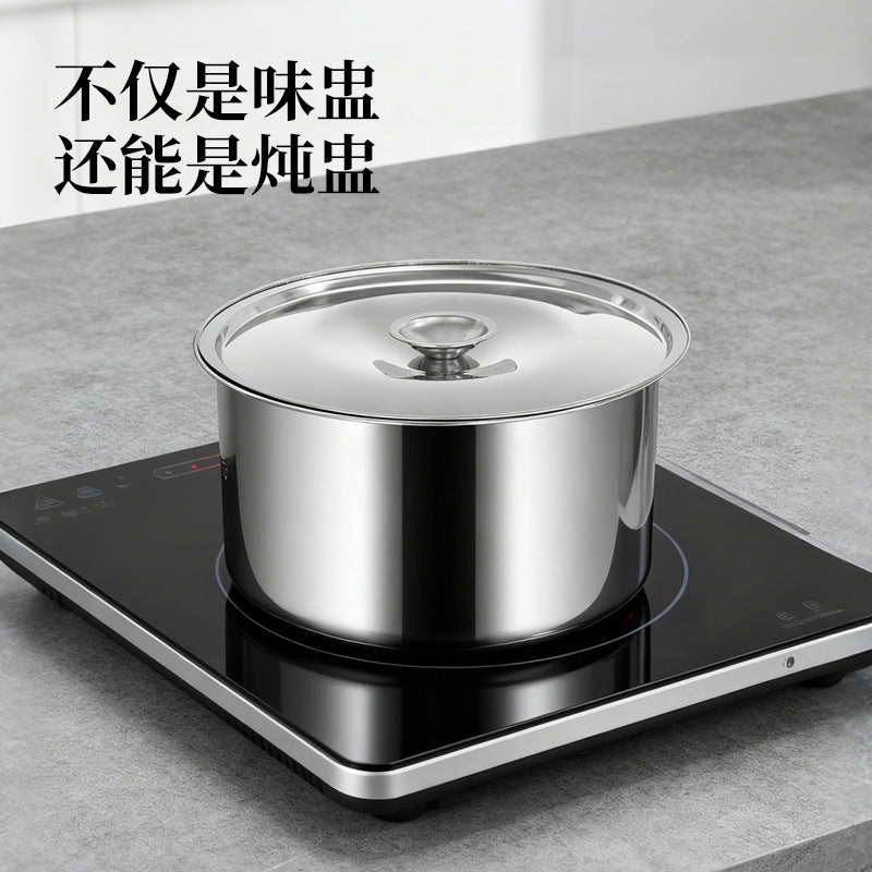 304 stainless steel spice jar with lid, kitchen airtight seasoning container, commercial and household condiment box, thickened flavor cup