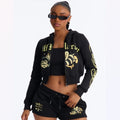 new spring women's outfit: spicy girl style printed shorts set - two-piece fashion set