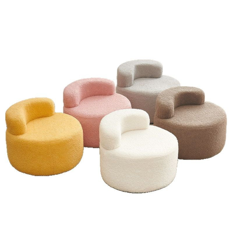 Cream style sofa stool for home small stool back chair low stool small bench casual round stool door shoe changing stool