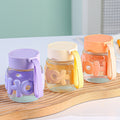Dropshipping & free shipping: trendy "pang pang" cup with handle - creative letter glass mug with lid - high-value gift cup for women