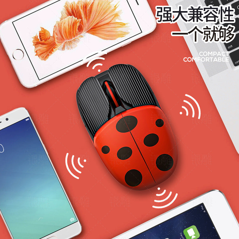 Silver carved a10 cartoon rechargeable wireless mouse - creative bluetooth office gaming mini silent computer accessory - private mold