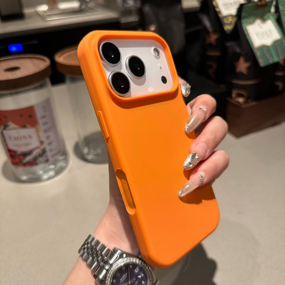Suitable for apple 17pro large hole liquid skin feel mobile phone case all-inclusive ai button iphone16 anti-fall protective cover
