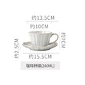 Coffee cup and saucer - white glaze