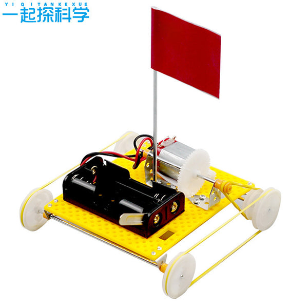 DIY electric tank trolley, primary and secondary school children's science and technology small production science experiment toy wholesale