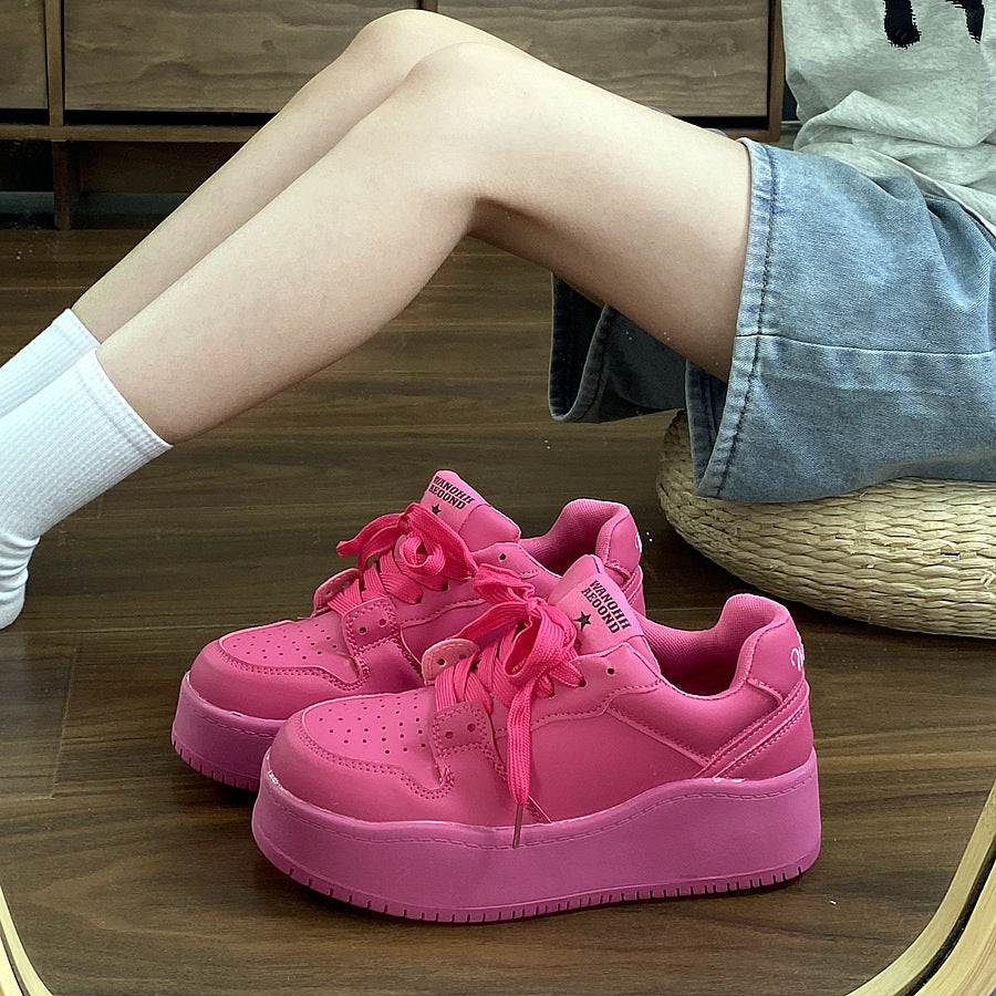 Autum dopamine thick sole heightened sneakers women's ins trendy 2026 new arrival easiest for match sports fashioncasual bread shoes