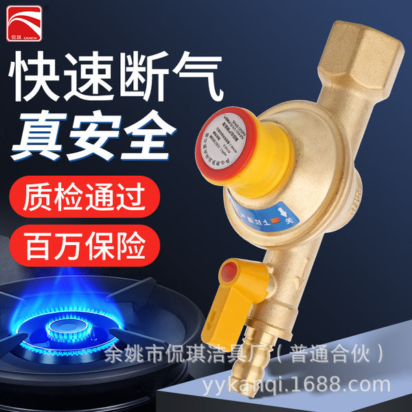 Household natural gas pipeline self-closing valve automatic gas break explosion-proof gas stove overpressure decompression protection safety valve