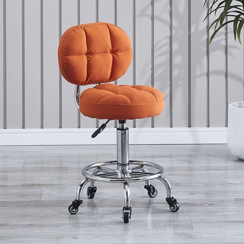 Barber chair makeup manicure live broadcast special adjustable round stool for home bedroom dressing stool movable backrest large work stool