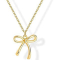 e-commerce amazon cute bow gold necklace factory direct sales