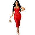 X5387 cross-border new arrival:  fashion european and american nightclub sequin sexy spaghetti strap slit maxi dress for women
