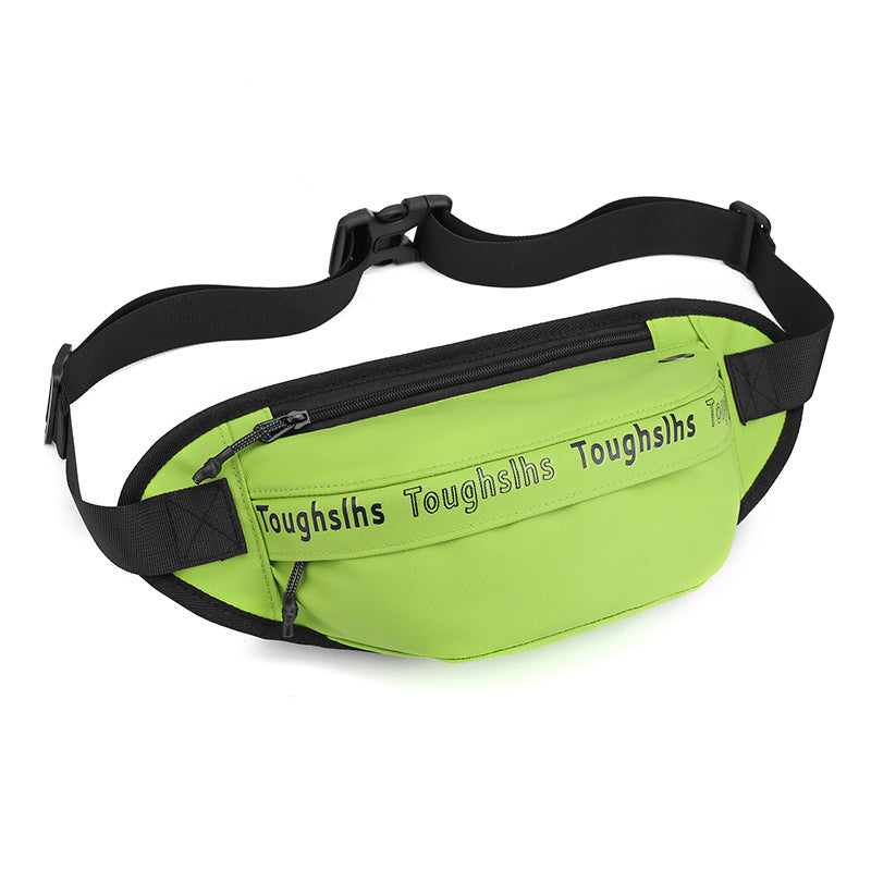 New trendy men and women fanny pack Korean version waterproof breast bag outdoor shoulder messenger bag mobile phone bag travel bag