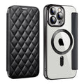 Iphone 17 pro max case, yatun chanel-style magnetic, compatible with apple 16, creative diamond pattern leather case with card slots