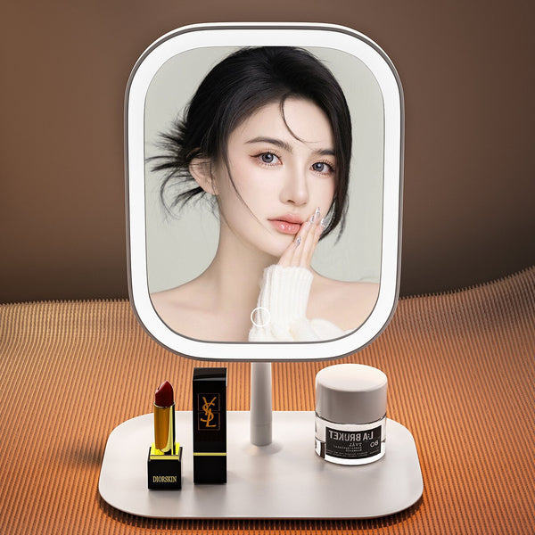 LED Lamp Makeup Mirror Desktop Desktop Mirror Dormitory Household Makeup Mirror Portable Portable Beauty Mirror Wholesale