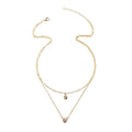 Stacked necklace wholesale european and american cross-border autumn and winter jewelry women's creative simple electroplated small round diamond circle sweater chain