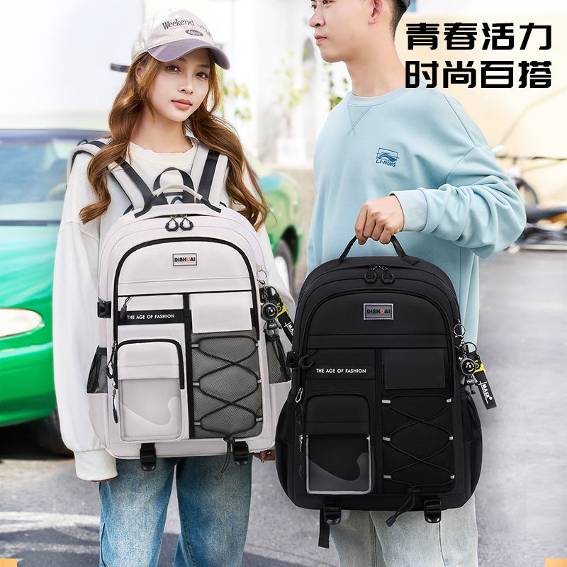 2026 new elementary and middle school boys' lightweight backpack - ergonomic, spine-supporting design for students - high school girls' large capacity, ultra-lightweight backpack