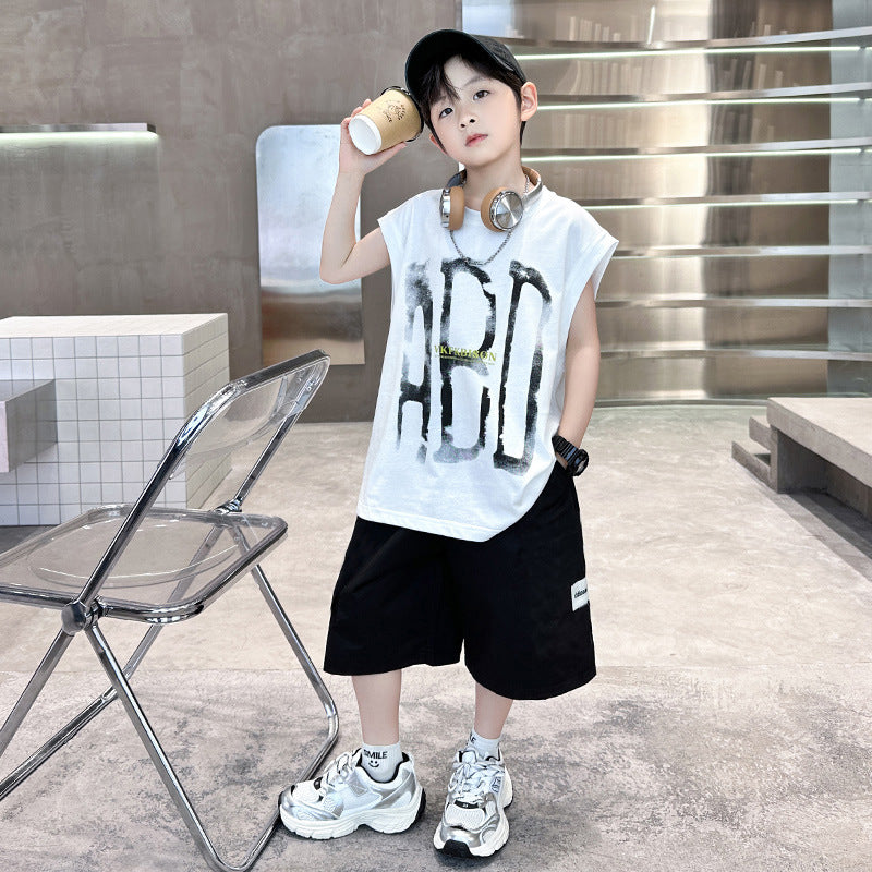Boys' summer outfit set: new  lightweight summer style for older boys - sporty, cool, and trendy