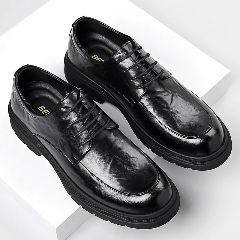 Genuine leather business casual dress shoes for men - premium british style for weddings and formal occasions