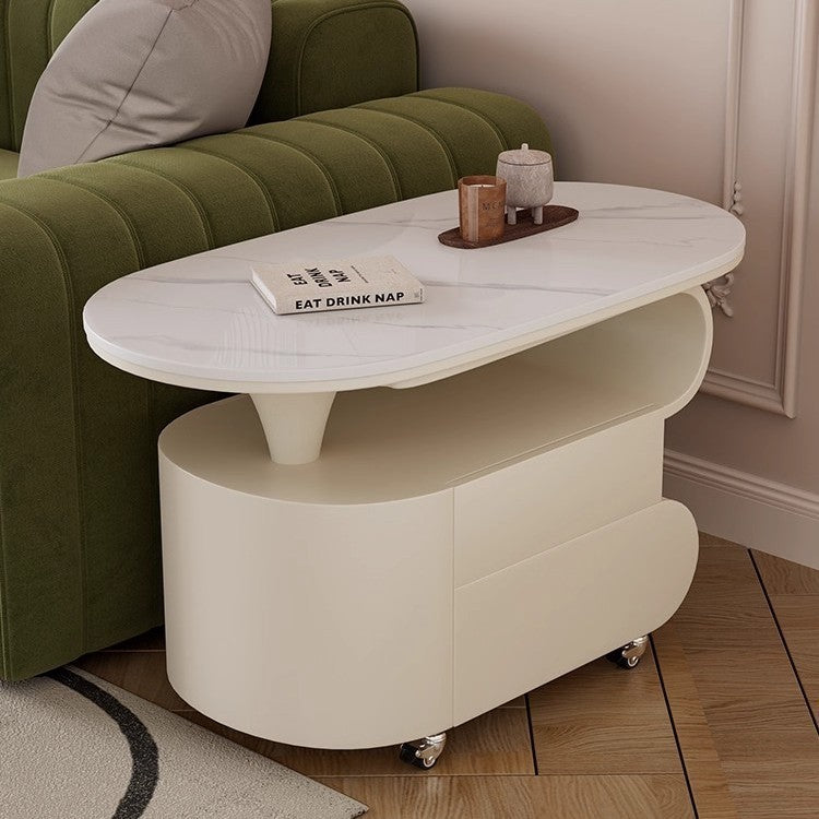Italian-style modern for homemovable slate small coffee table small apartment new arrivalcasual solid wood with drawer storage