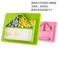 Factory cartoon house silicone plate baby all-in-one suction bowl kids silicone tableware with spoon