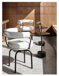 Bauhaus nordic dining chair light luxury stainless steel chair medievalcasual designer negotiation conference office chair back chair