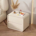 Cream style modern simple bedside table small storage bedside cabinet new solid wood popular bedroom installation-free for home