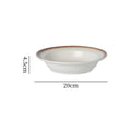 Japanese retro ceramic dinnerware - western dessert, straw hat plate, restaurant hot pot, soup plate, fruit salad, snack deep dish