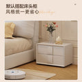 Cream style shell leather bed accessible luxury modern casual 1.8m double bed master bedroom classyelegant soft-packed wedding bed