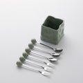 Avocado color set (1 can + 3 forks + 3 spoons)