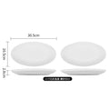 12inch stone pattern fish plate-rock white-2 pack
