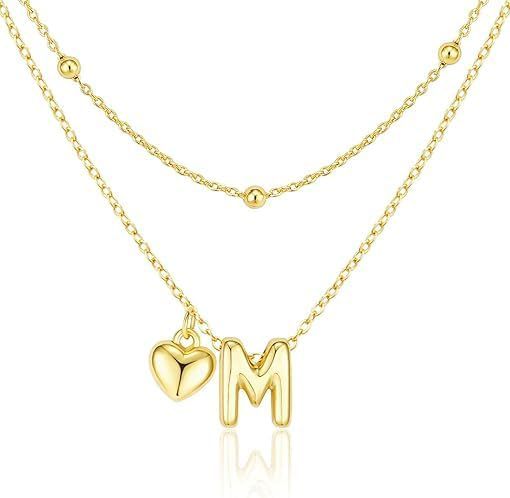 2025 amazon new arrival: 26-letter necklace copper clavicle chain two-piece set - creative, elegant, gentle, and perfect for commuting