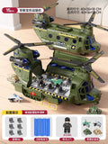 Extra-large helicopter military transport plane early education story machine children's alloy inertia car boy's toy