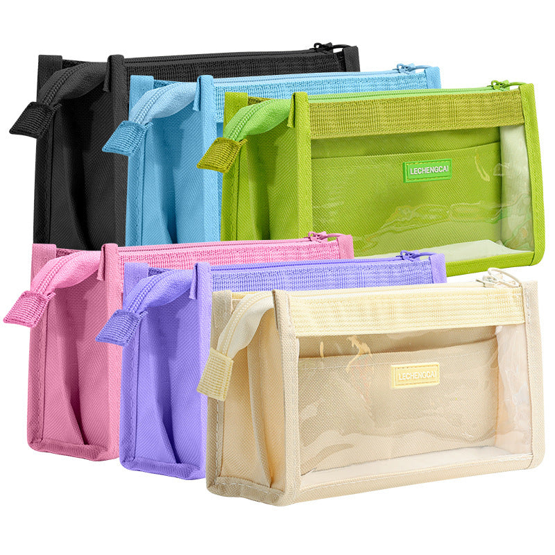 6-layer pencil bag, large-capacity stationery box, stationery bag, pencil case, high-value transparent super-energy storage bag, pencil bag.