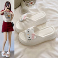 Kt cat cute slippers women's new thick sole home outwear easiest for matchnon-slip stomping on shit feeling cool slippers women