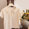 Korean style girls' new summer all-over star print short-sleeve t-shirt top - stylish and trendy for baby girls and children