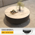 Minimalist sintered stone coffee table - small apartment, modern minimalist, light luxury, high-end round living room table, black, home, trending coffee table