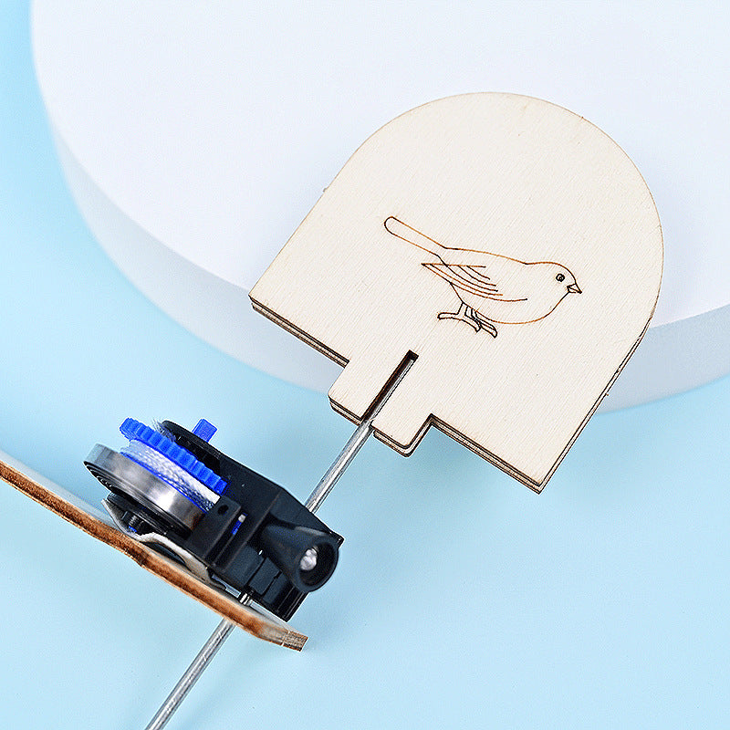 Wooden cage bird primary school students physical equipment stem puzzle classroom small production children's creative science small experiment