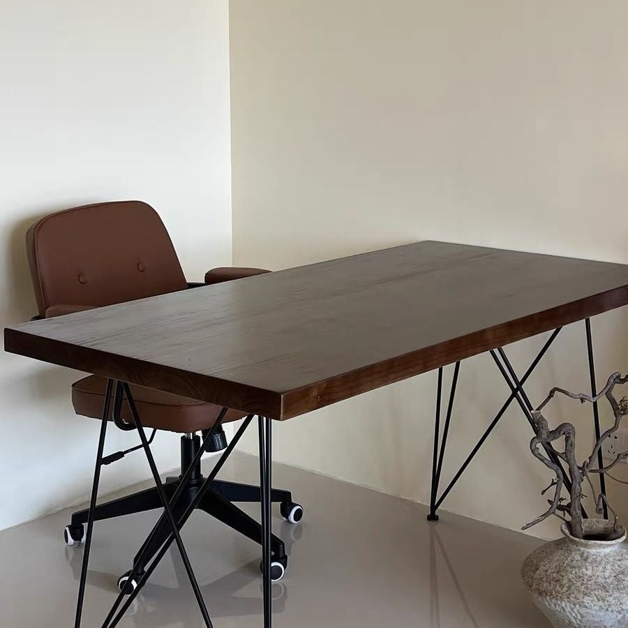 Solid wood desk - chinese style minimalist long table - home computer desk - living room desktop office large board table - student writing desk