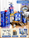 Police parking garage [battery gift set] - 3 cars + 1 airplane