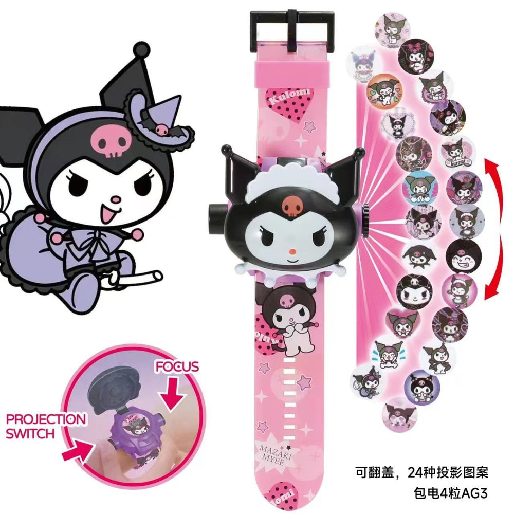 【factory direct】kids' projector watch - frozen, cartoon, light-up toy gift - kuromi