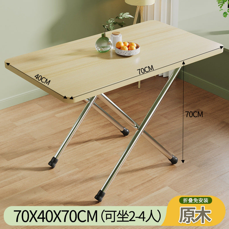 Small table, foldable table, dining table, for home rental house, simple dining table, outdoor portable rectangular stall table