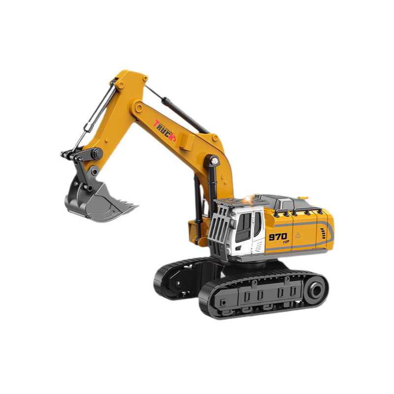 hot-selling full proportional alloy mini excavator dumper truck 1:64 scale kids' remote control construction vehicle mini forklift