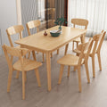 Nordic solid wood dining table modern casualaccessible luxury rectangular japanese table and chair combination dining table for home small apartment