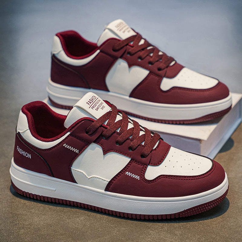 2026 new spring hot-selling men's shoes: stylish and versatile skate shoes, thick-soled, wear-resistant casual sneakers, trendy student shoes for men