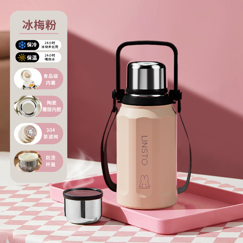 New arrival diamond-shaped portable thermos kettle large-capacity water cup 316 outdoor stainless steel portable men's and women's home campus