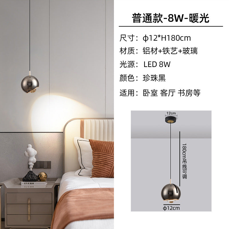 [Strict selection] Bedroom bedside chandelier light luxury modern simple liftable master bedroom chandelier bedside lamp small chandelier