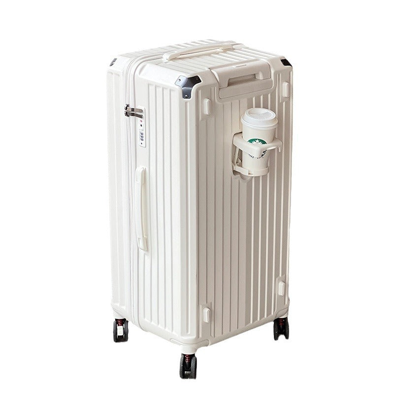 Jiaxing large-capacity suitcase female high-value student trolley case 24-inch suitcase bag factory leather case password box