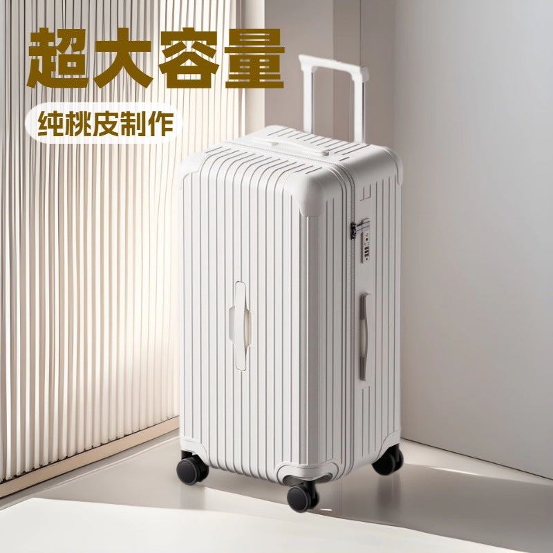 Large capacity 37-point trolley case 30-inch suitcase Thickened suitcase Anti-drop explosion-proof password box Wrapped leather box